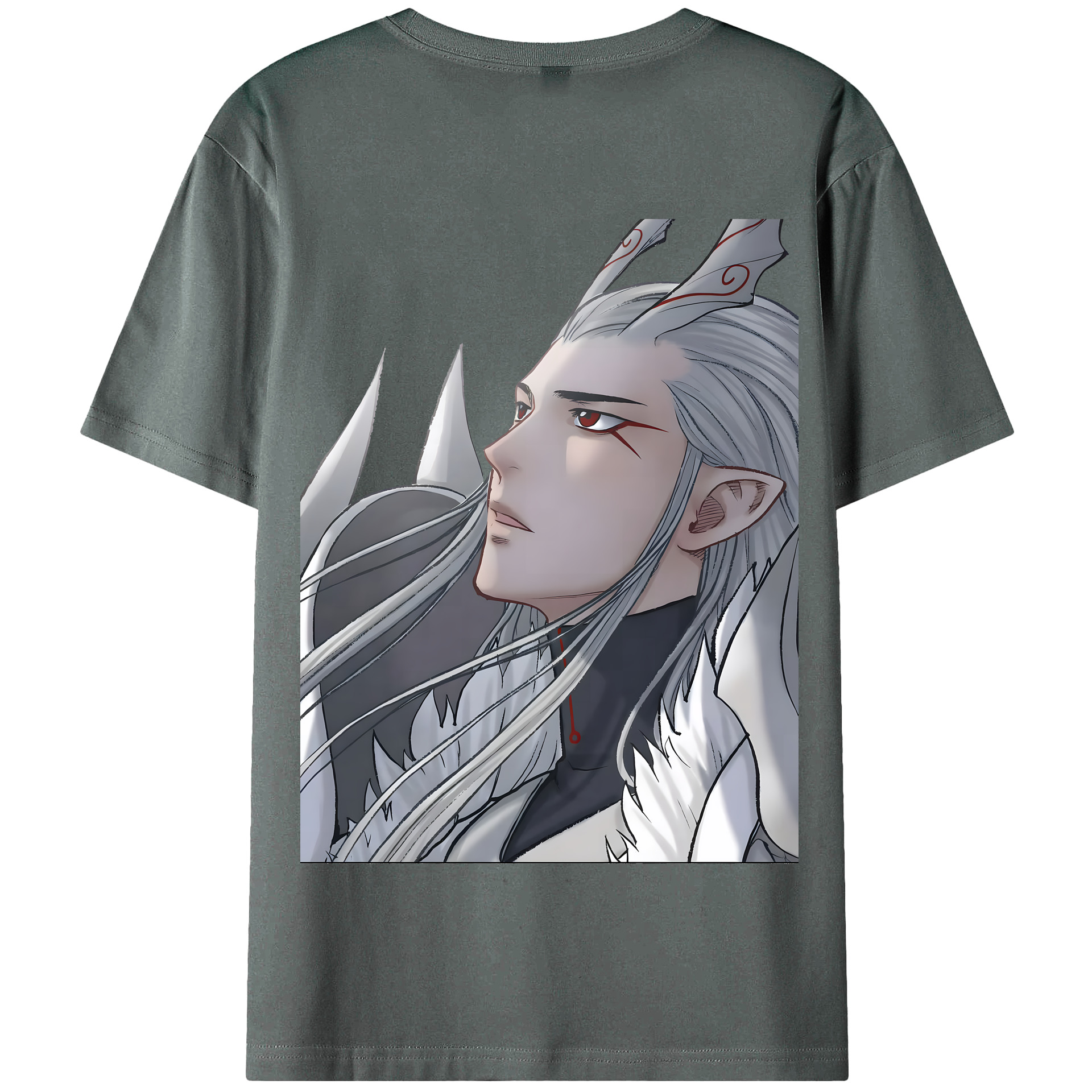 （画像用） Ne Zha 2 ナタ 魔童の大暴れ 綿100％半袖Tシャツ（背面プリント）